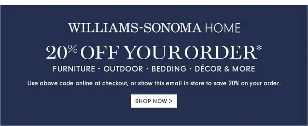 Williams Sonoma Promotion Codes: The Basics